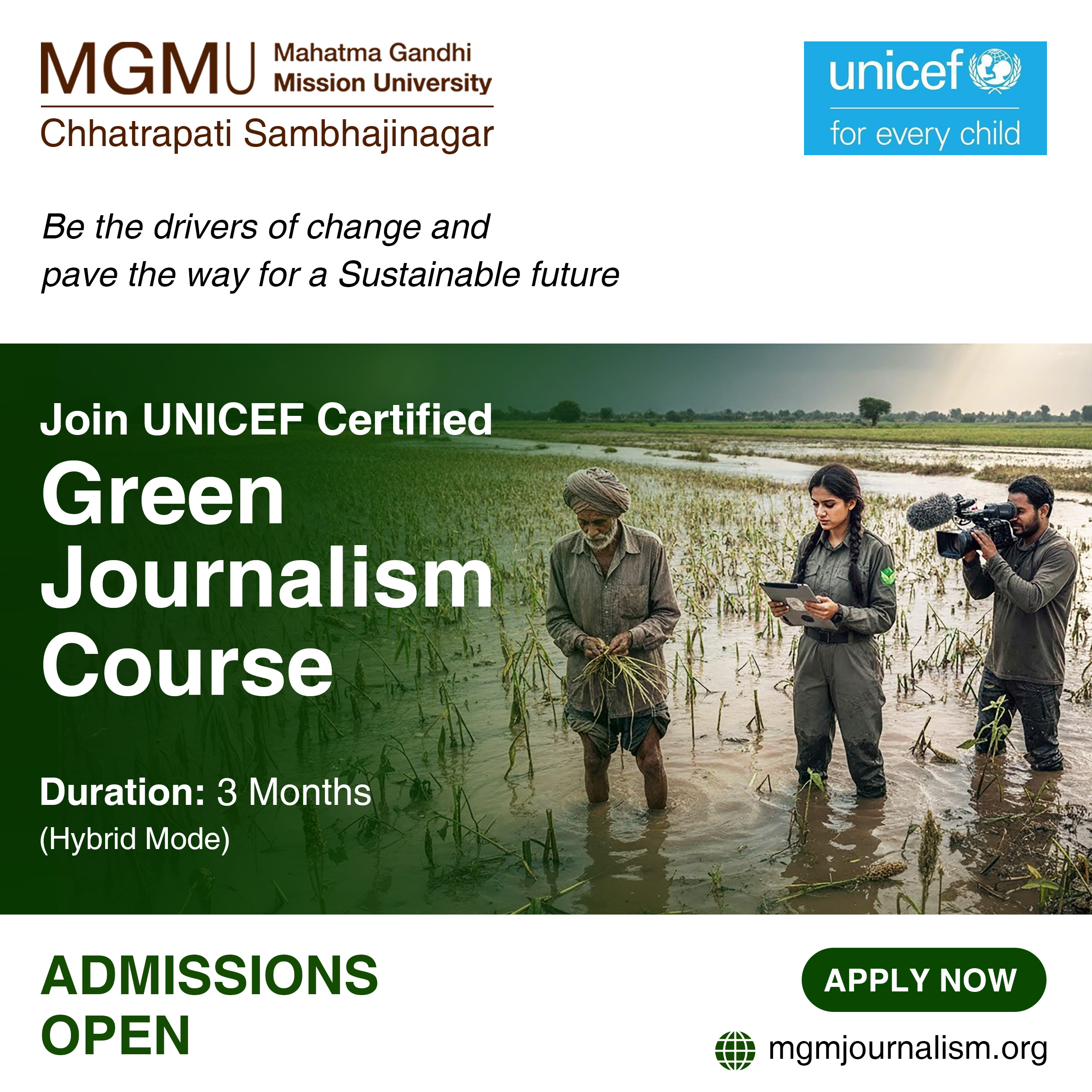 Certificate Course in Green Journalism in Collaboration with UNICEF